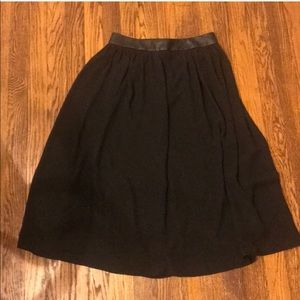 Express Black Midi Skirt